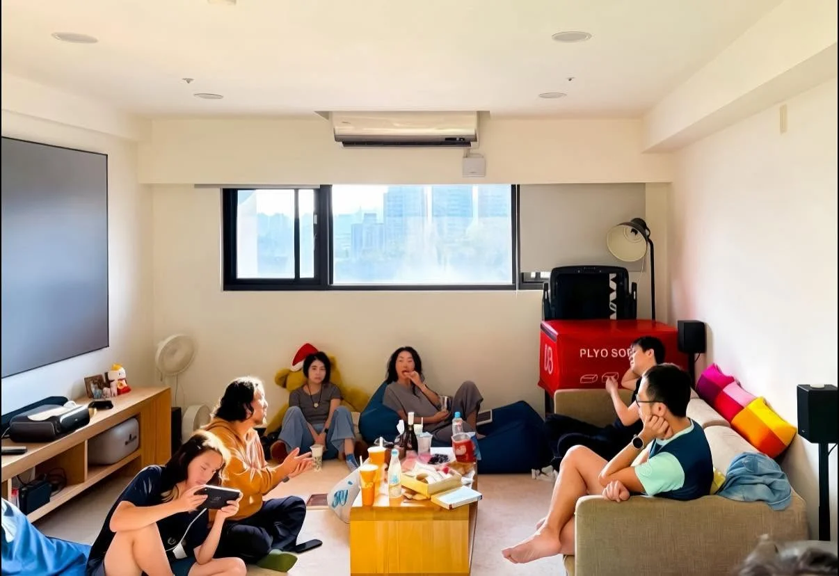 家人朋友圍坐聊天的聚會